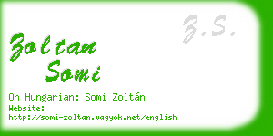 zoltan somi business card